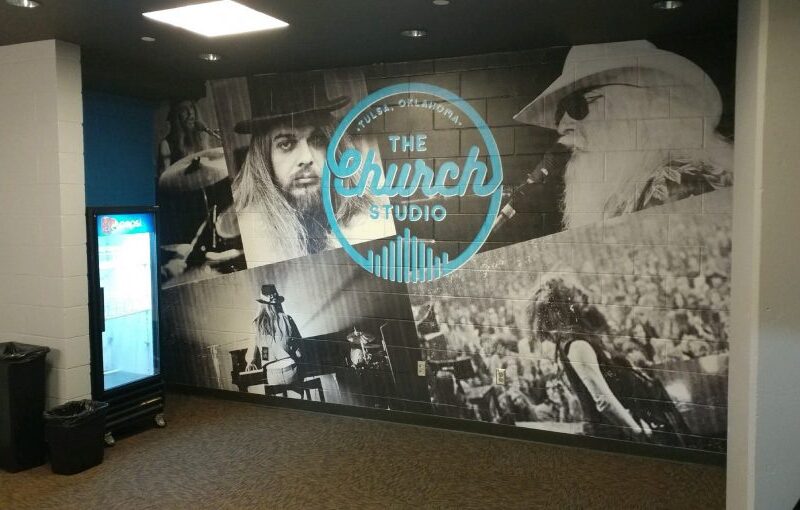 A Church Studio wall mural featuring Leon Russell