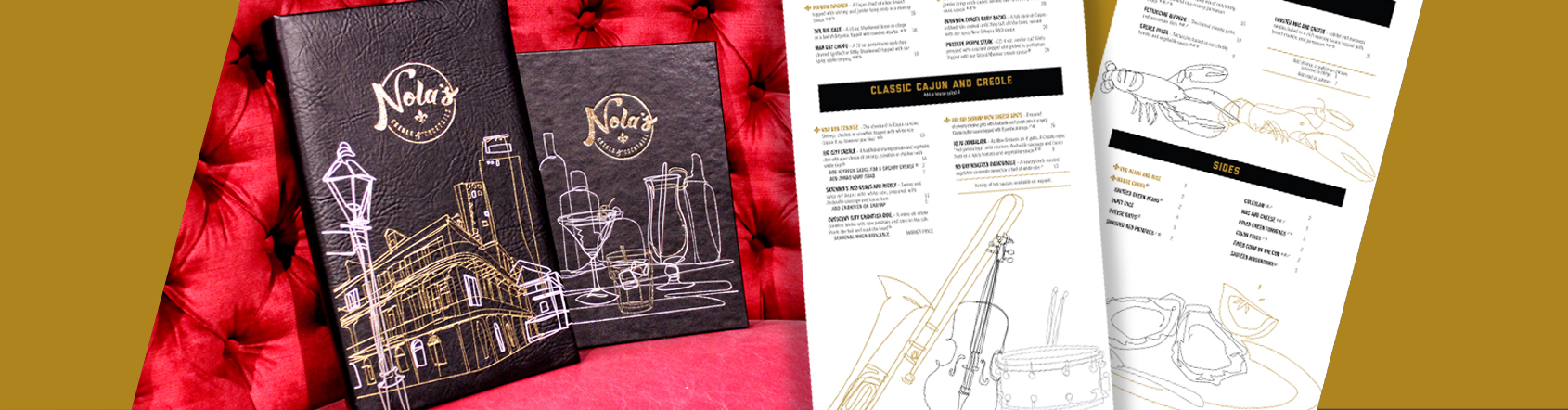 Nola's menus