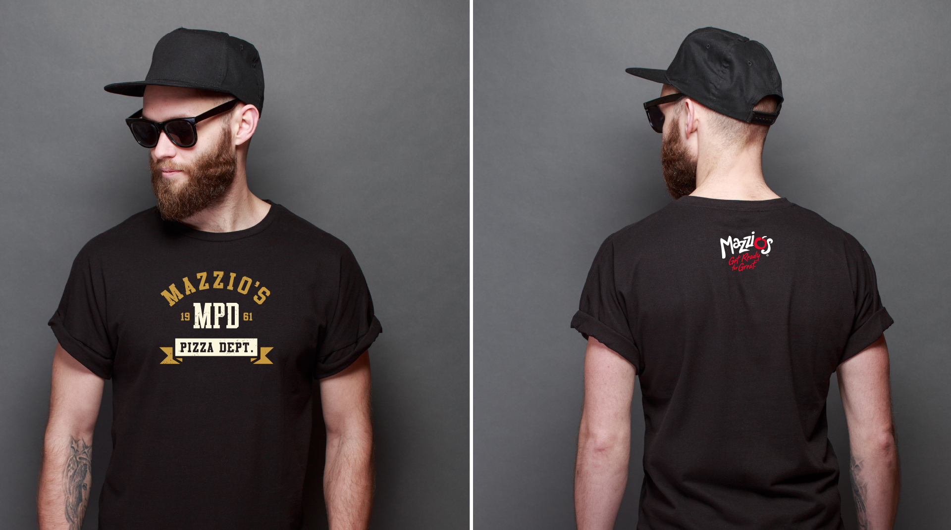 Branded apparel for Mazzio's designed by AcrobatAnt.