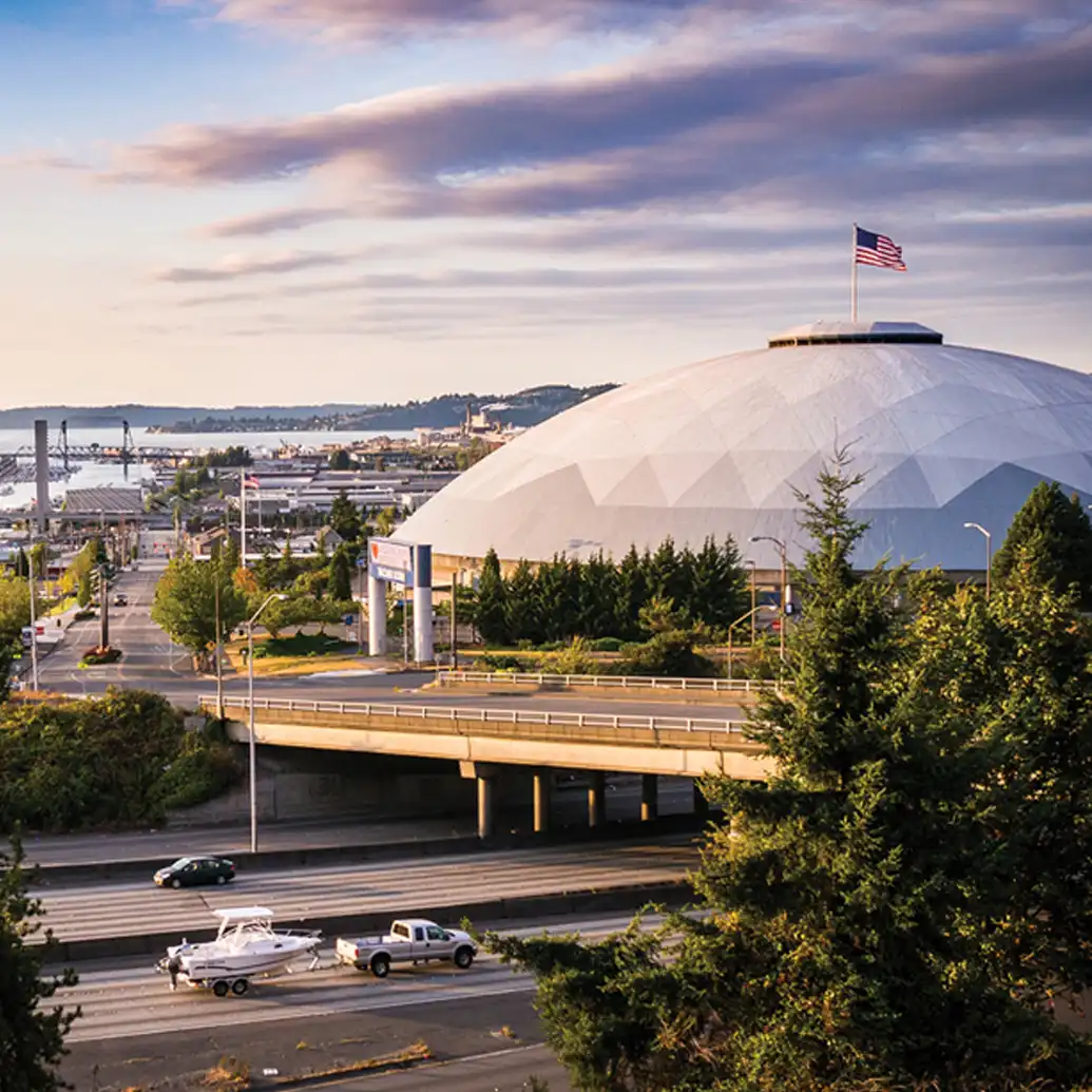 Exterior of the Tacoma Dome.