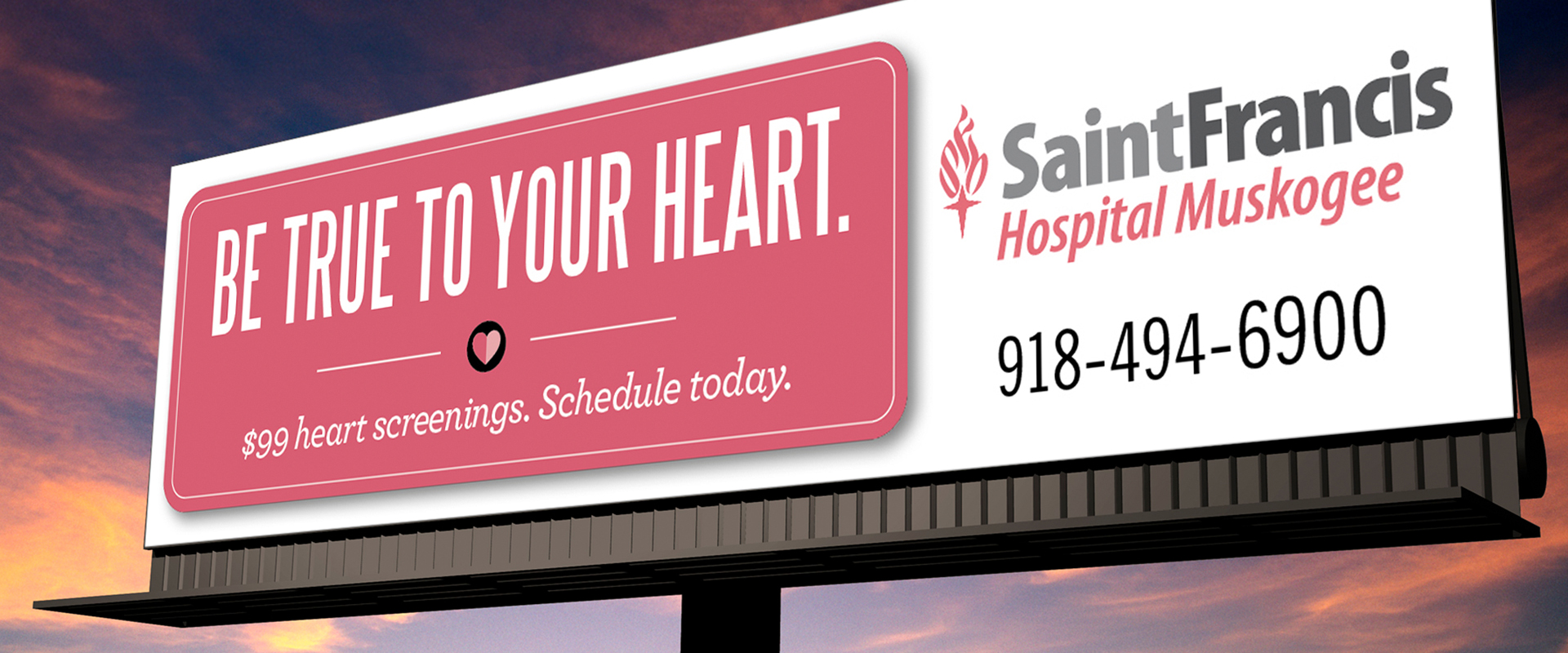 A billboard for Saint Francis Health System designed by AcrobatAnt.