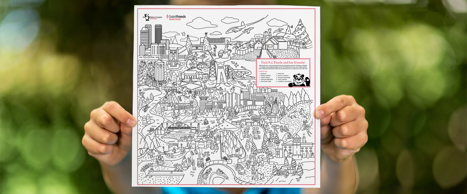 A coloring page for Saint Francis Health System