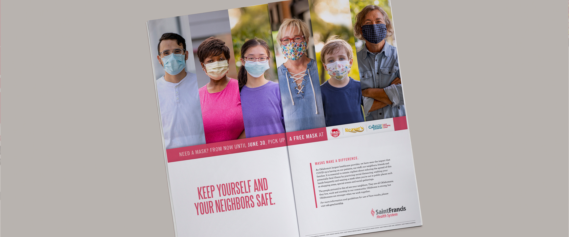 Marketing materials for Saint Francis Health System designed by AcrobatAnt.