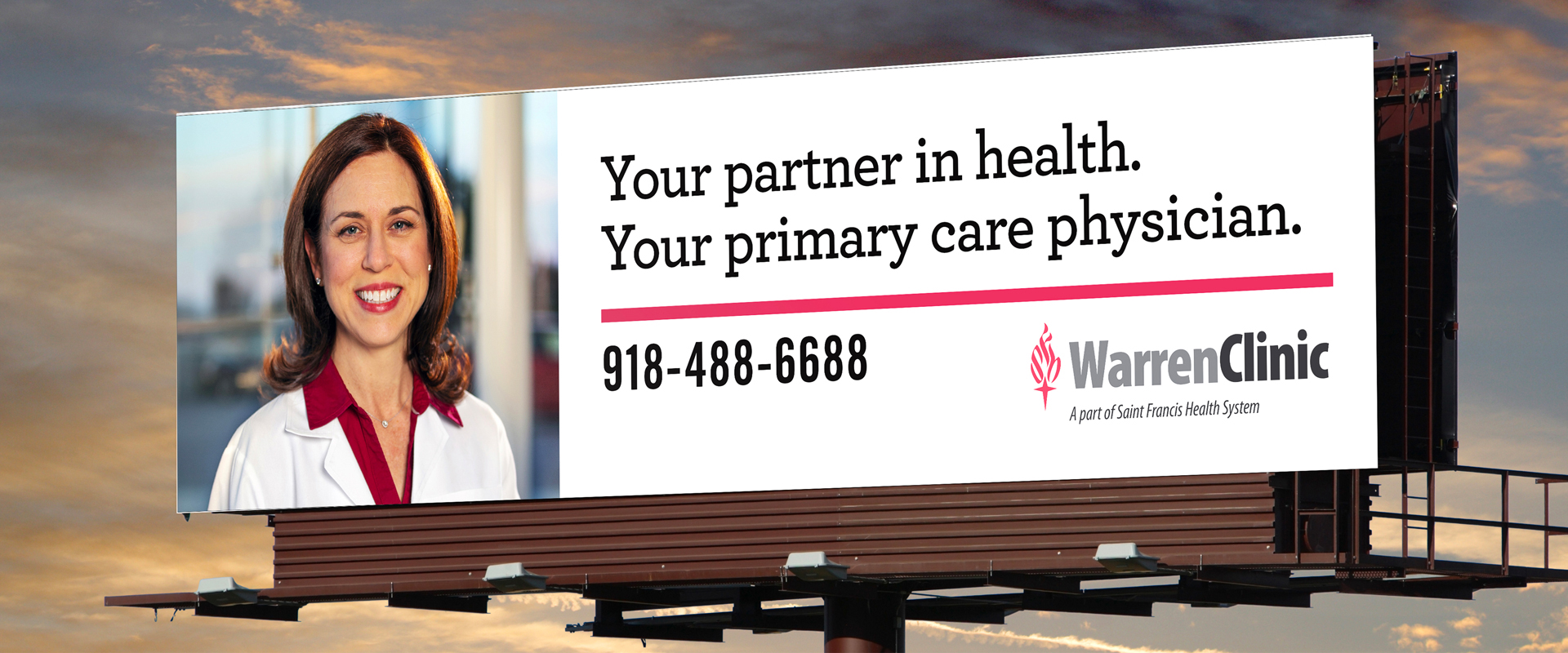 A billboard for Saint Francis Health System designed by AcrobatAnt.
