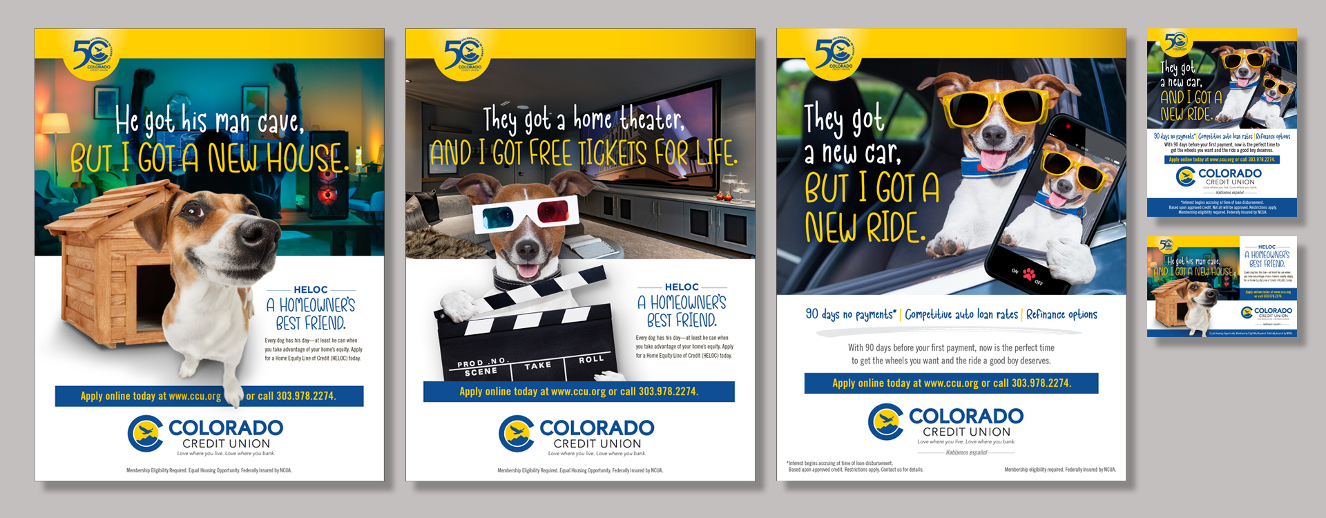 Colorado Credit Union marketing materials designed by AcrobatAnt.