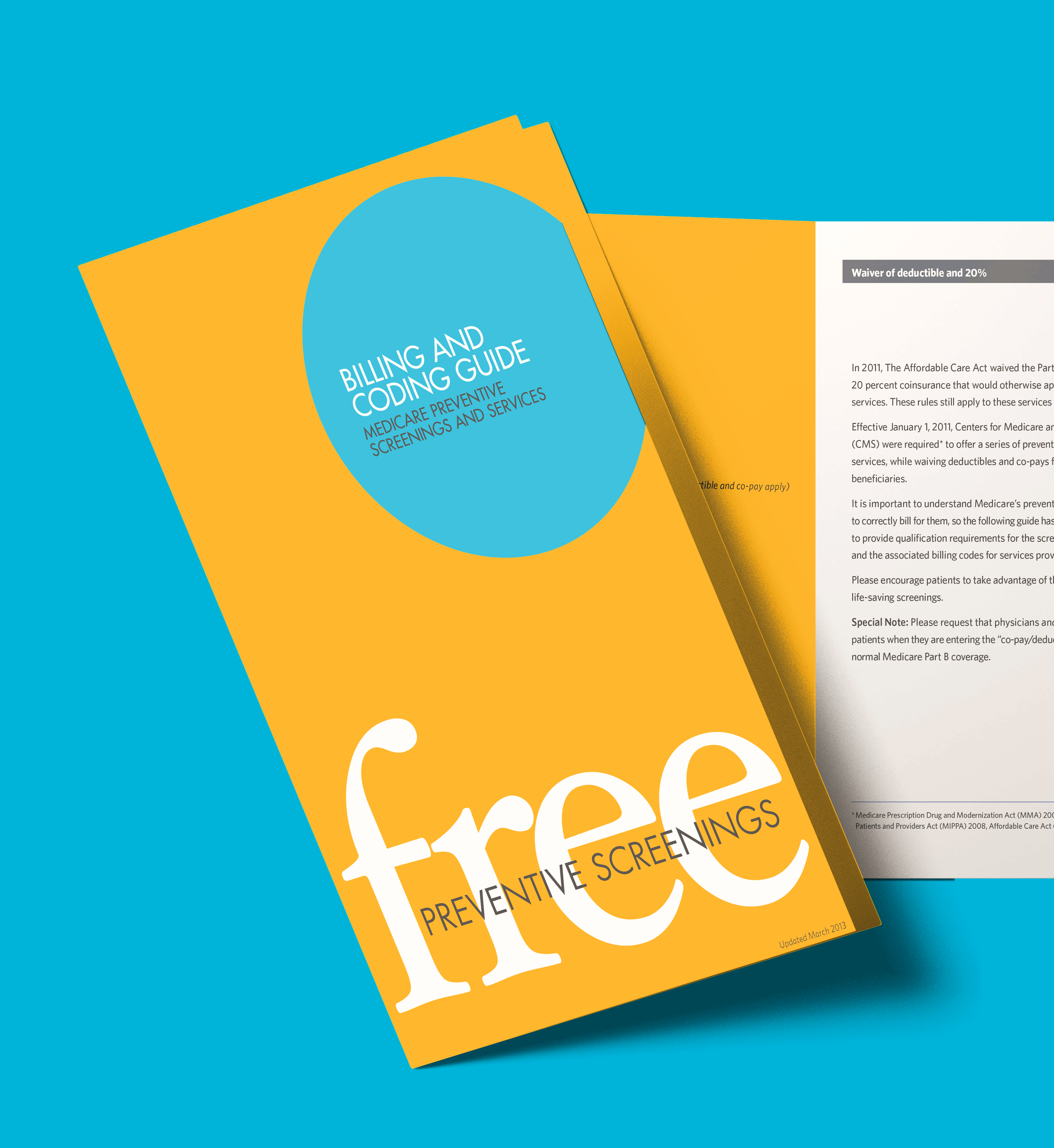 A mockup of marketing materials with bold word 