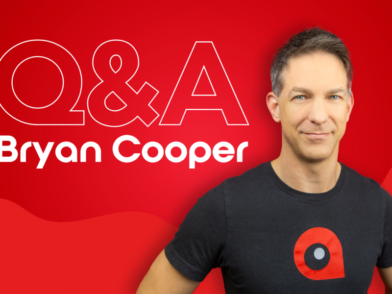 An image of Creative Director Bryan Cooper that reads: Q&A: Bryan Cooper