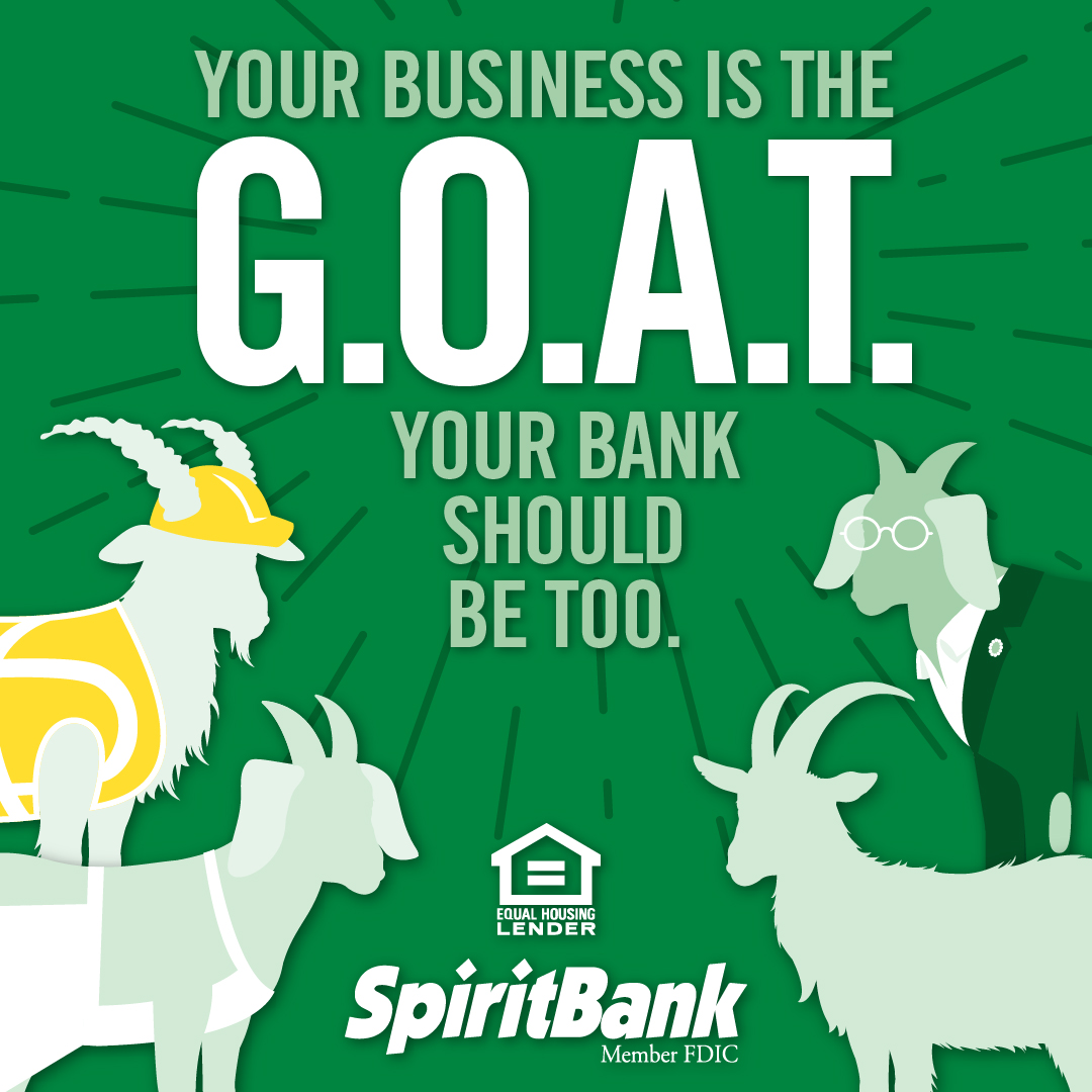 SpiritBank GOAT campaign creative